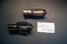 Pistol lights Surefire HX35 FDE and X400 Ultra with Red laser