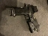 Staccato C2 Comp custom painted with red dot and light