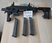 CAA RONI G1 Glock G17  Pistol Carbine Conversion Kit in Black ×3 Tokyo marui 50rd mags gbbr