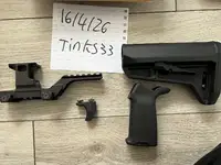 Genuine Magpul slk stock Genuine Magpul pistol grip Genuine araskia hand stop Hydra mount repro open to offers