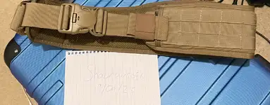 Warrior assault PLB belt coyote