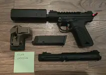 Upgraded AAP-01 with holster, mag & suppressor