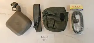 US Army Canteen, Cover and Straw