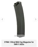 CYMA 130rnd Mid-Cap Magazine for SMG-5/MP5