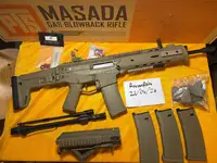 PTS Masada GBB with short and long barrels & fore ends, 4 mags, upgrades