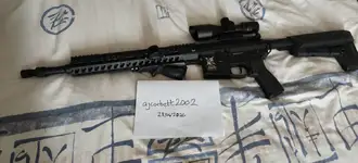 Delta Armoury A15 ETU Alpha theta optics 2.5-10x40 scope. Angled foregrip