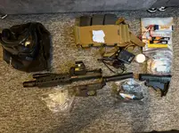 G&P Troy/Vltor m4 disassembled dye i4 chest rig nuprol hi caps