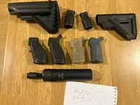 Pistol Grips, suppressor, stocks