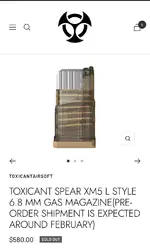 Toxicant XM5 Lancer 6.8 GAS Magazines