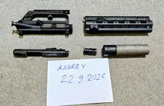 Vfc gbbr upper, bolt, handguard, silencer