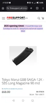 Tokyo marui saiga 12 90 round Magazine