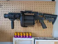 NUPROL Matrix MGL 40mm Grenade Launcher Airsoft 6 Shot + 6 MOSCART Gas Shells