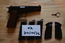 WE Browning Hi Power MKIII + Spare Mags Etc