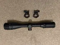 3 - 9x40 scope with red/green mil dot.