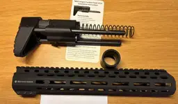 Real Steel / GBBR AR15 PDW stock and Schmeisser  MLok 12” forend