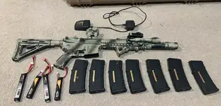 Specna Arma SA-P19 Prime (Aster Bluetooth MOSFET) + 7 Midcaps + 4 Batteries + All Attachments/As seen
