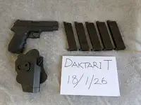 WE Sig P226 E1 (Non-Railed) – Upgraded + 6 Mags & Holster