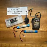 x2 7.4v 25C LiPo Deans Batteries with Charger